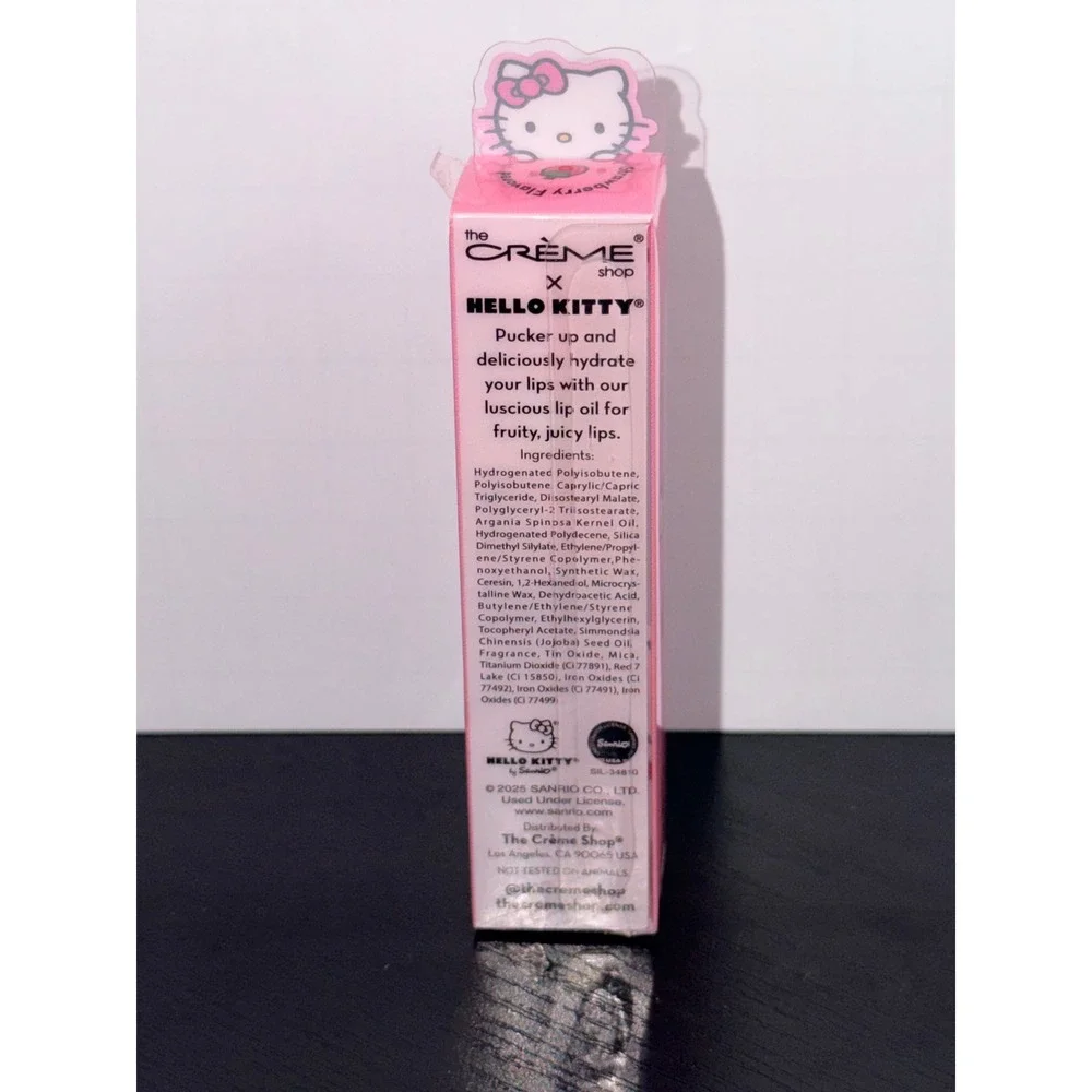 The Creme Shop Hello Kitty Kawaii Kiss Lip Oil Strawberry Jojoba Vitamin E